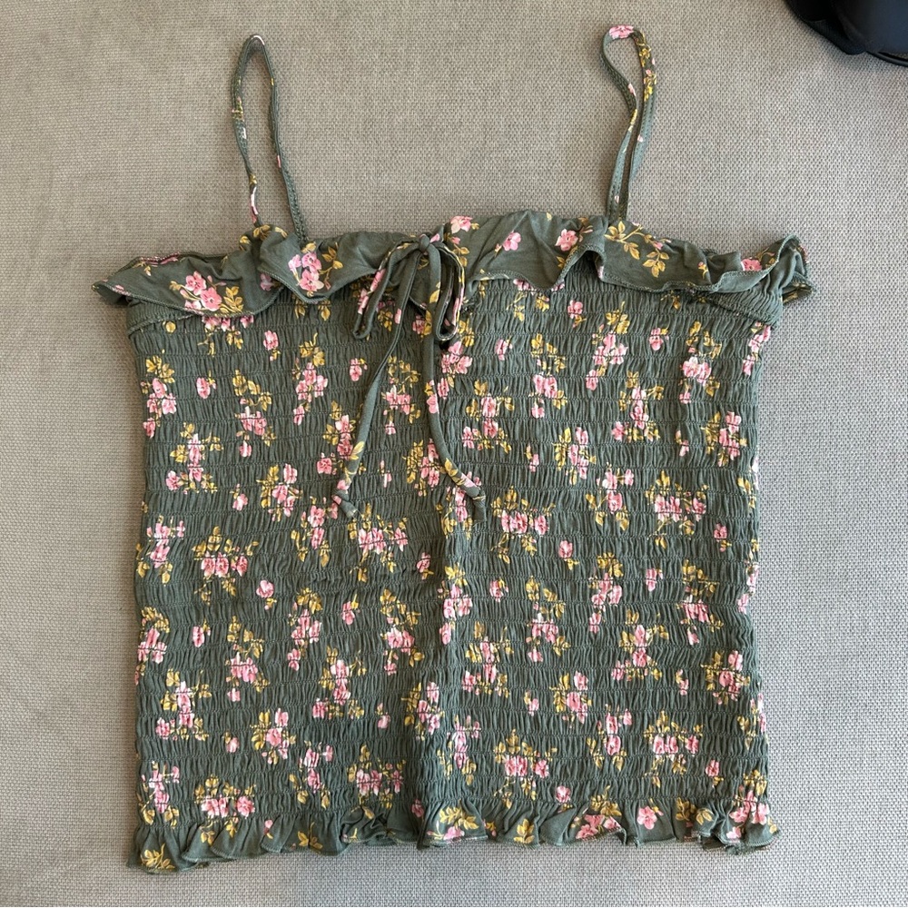 American Eagle Smocked Tank Top